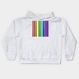 Rainbow Lover Barcode Striped Pattern Kids Hoodie